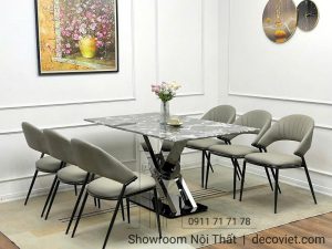 Bàn Ăn 6 Ghế Mặt Đá Hiện Đại 2399S