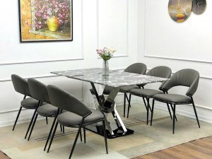 Bàn Ăn 6 Ghế Mặt Đá Hiện Đại 2399S