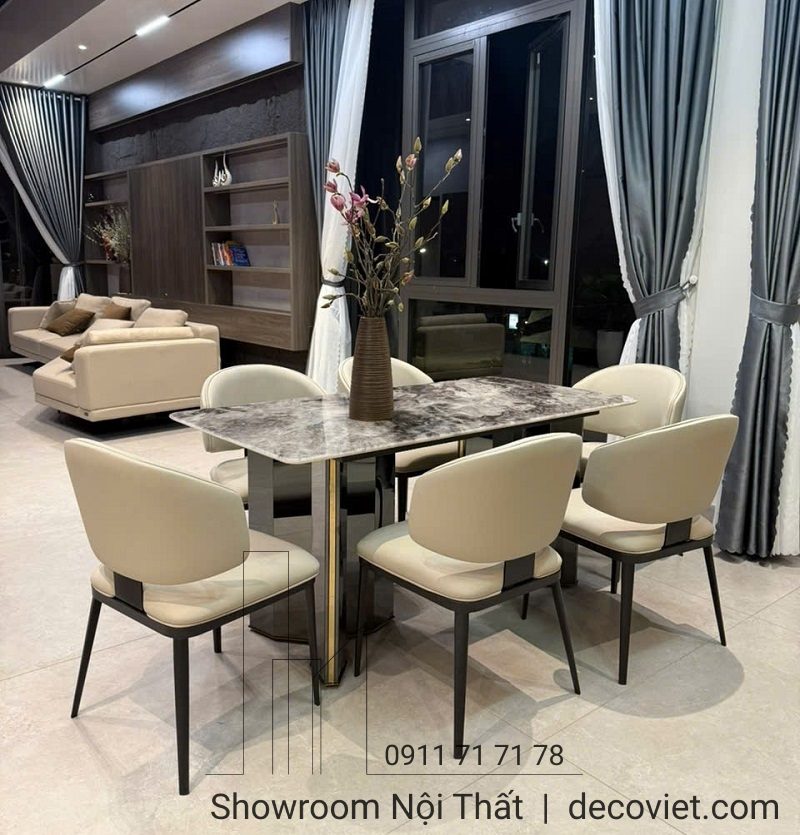 Bàn Ăn 6 Ghế Mặt Đá Hiện Đại 2453S