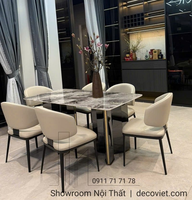 Bàn Ăn 6 Ghế Mặt Đá Hiện Đại 2453S