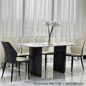 Bàn Ăn 6 Ghế Mặt Đá Hiện Đại 2459S