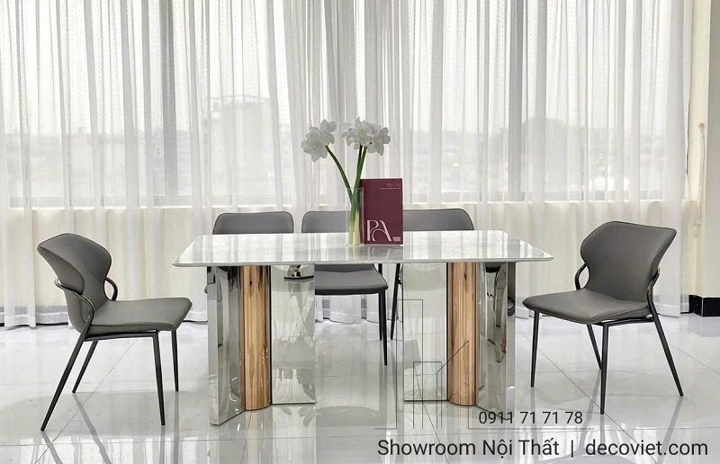 Bàn Ăn 6 Ghế Mặt Đá Hiện Đại 2506S