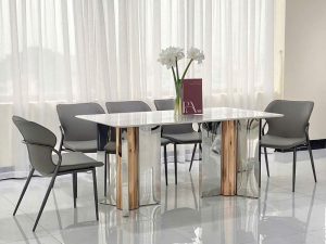 Bàn Ăn 6 Ghế Mặt Đá Hiện Đại 2506S