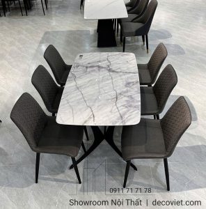 Bàn Ăn 6 Ghế Mặt Đá Hiện Đại 2517S