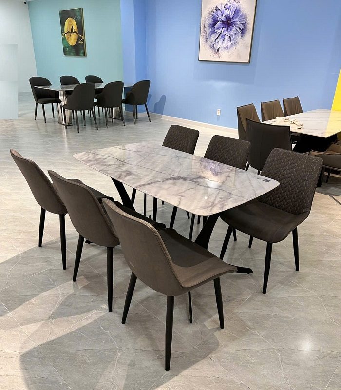 Bàn Ăn 6 Ghế Mặt Đá Hiện Đại 2517S
