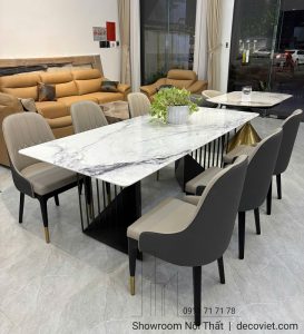Bàn Ăn 6 Ghế Mặt Đá Hiện Đại 2856S
