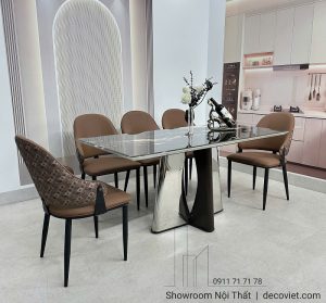 Bàn Ăn 6 Ghế Mặt Đá Nhập Khẩu 2893S