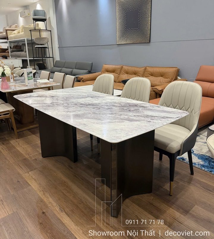 Bàn Ăn 6 Ghế Mặt Đá Sang Trọng 2884S
