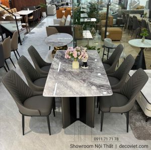 Bàn Ăn 6 Ghế Mặt Đá Tự Nhiên 2897S