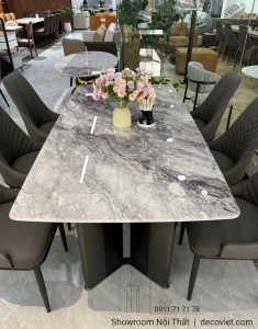 Bàn Ăn 6 Ghế Mặt Đá Tự Nhiên 2897S
