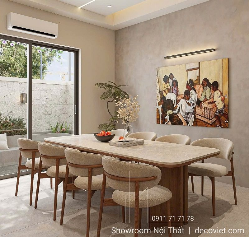 Bàn Ăn 8 Ghế Gỗ Hiện Đại 2690S