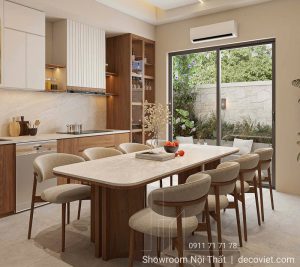 Bàn Ăn 8 Ghế Gỗ Hiện Đại 2690S