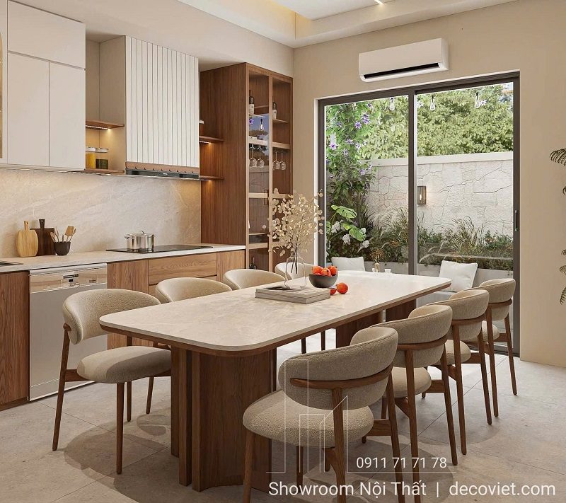 Bàn Ăn 8 Ghế Gỗ Hiện Đại 2690S