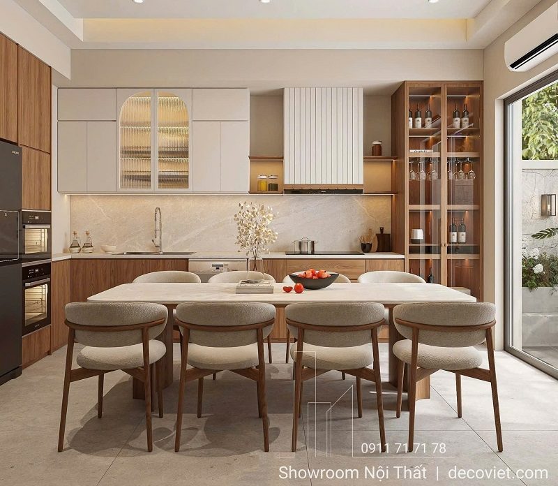 Bàn Ăn 8 Ghế Gỗ Hiện Đại 2690S