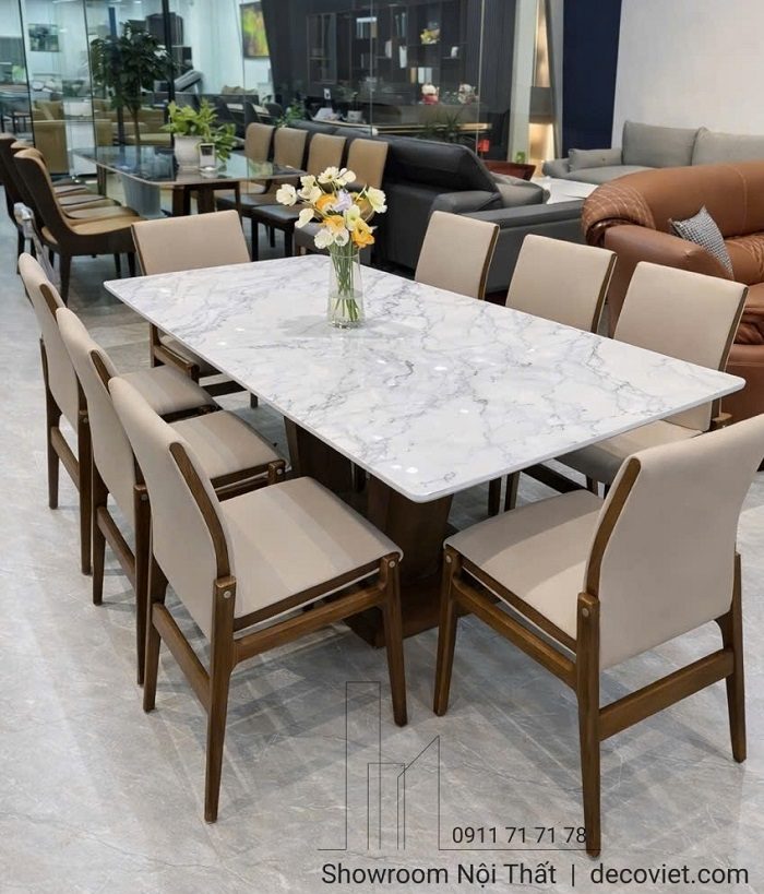 Bàn Ăn 8 Ghế Gỗ Sồi Nga Cao Cấp 2733S