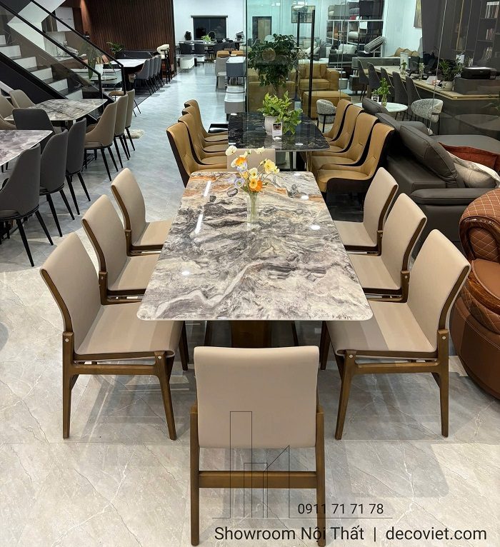 Bàn Ăn 8 Ghế Gỗ Sồi Nga Cao Cấp 2733S