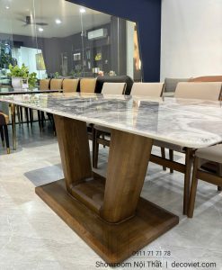 Bàn Ăn 8 Ghế Gỗ Sồi Nga Cao Cấp 2733S