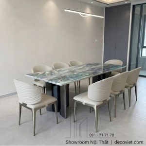 Bàn Ăn 8 Ghế Mặt Đá 2995S