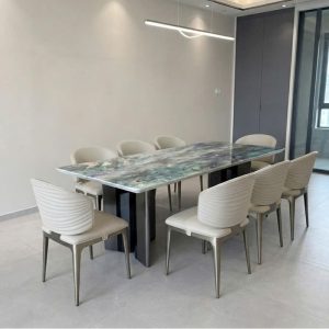 Bàn Ăn 8 Ghế Mặt Đá 2995S