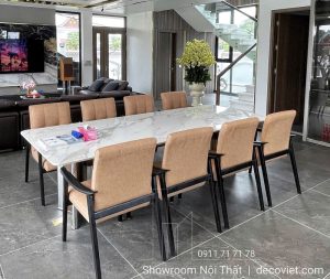 Bàn Ăn 8 Ghế Mặt Đá Cao Cấp 2834S