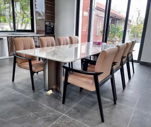 Bàn Ăn 8 Ghế Mặt Đá Cao Cấp 2834S