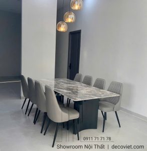 Bàn Ăn 8 Ghế Mặt Đá Nhập Khẩu 2422S