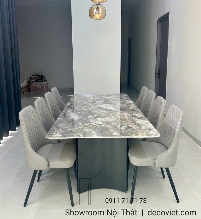 Bàn Ăn 8 Ghế Mặt Đá Nhập Khẩu 2422S