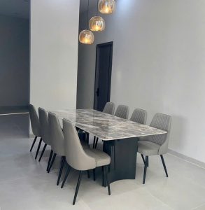 Bàn Ăn 8 Ghế Mặt Đá Nhập Khẩu 2422S