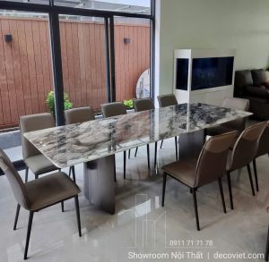 Bàn Ăn Cao Cấp 2m6 Mặt Đá Nhập Khẩu 2827S