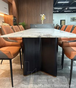 Bàn Ăn Cao Cấp Mặt Đá 2m6 8 Ghế 2667S