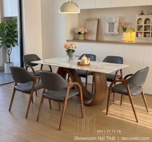 Bàn Ăn Chân Gỗ 6 Người 3022S