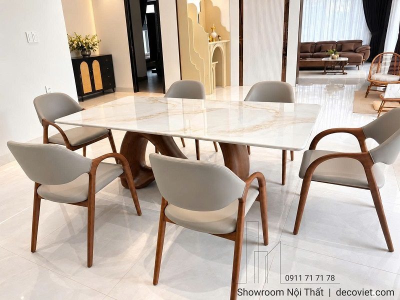 Bàn Ăn Chân Gỗ 6 Người 3022S