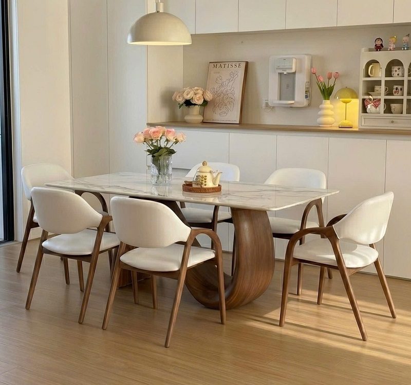 Bàn Ăn Chân Gỗ 6 Người 3022S