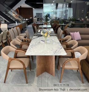 Bàn Ăn Gỗ Mặt Đá Hiện Đại 2927S