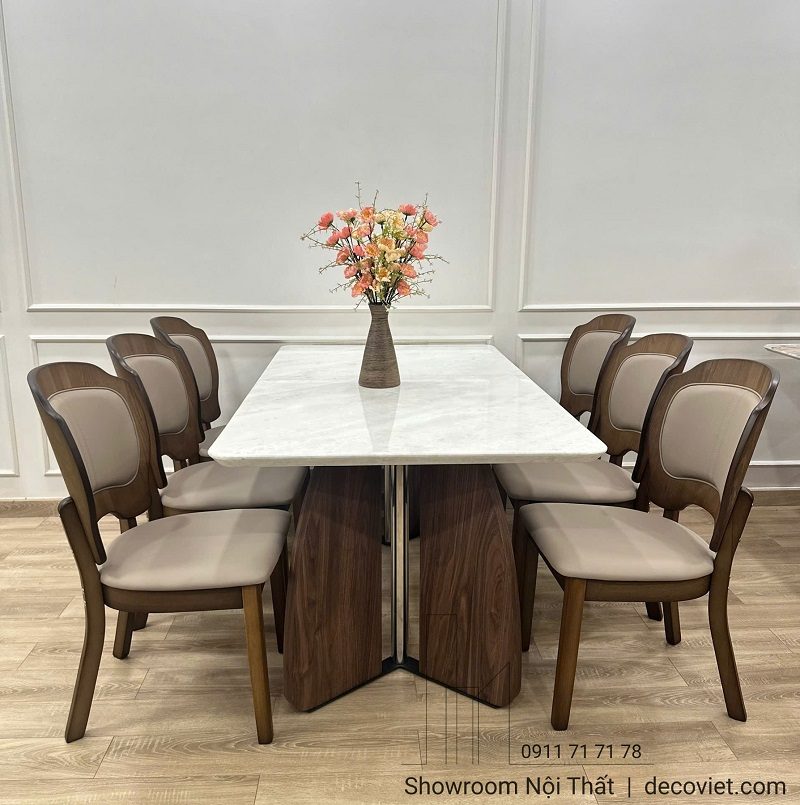 Bàn Ăn Gỗ Nhập Khẩu 6 Ghế 2837S