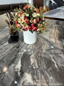 Bàn Ăn Gỗ Sồi Mặt Đá 8 Ghế 2894S