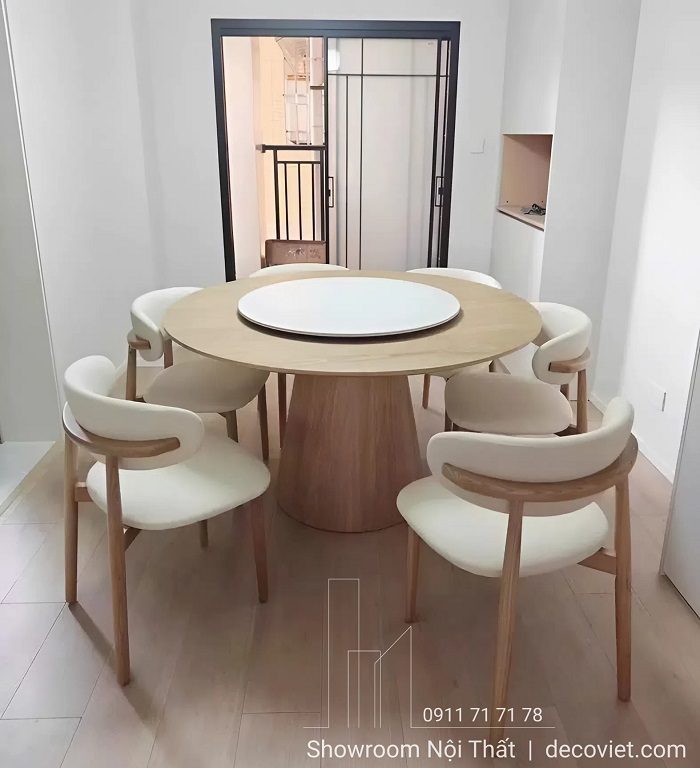 Bàn Ăn Gỗ Tròn 6 Ghế Hiện Đại 2926S