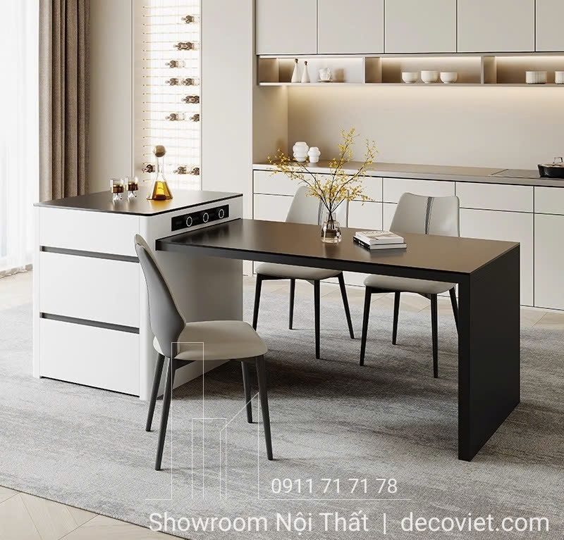 Bàn Ăn Kết Hợp Bàn Đảo Bếp 2449S