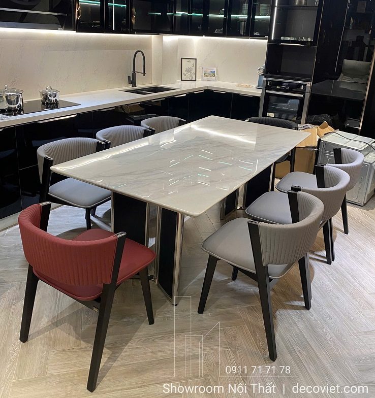 Bàn Ăn Mặt Đá 10 Ghế Cao Cấp 2887S