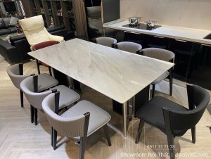 Bàn Ăn Mặt Đá 10 Ghế Cao Cấp 2887S