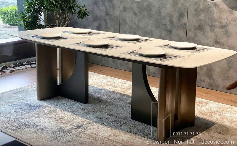 Bàn Ăn Mặt Đá 3m2 12 Ghế 2891S