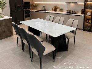 Bàn Ăn Mặt Đá 6 Ghế 2980S