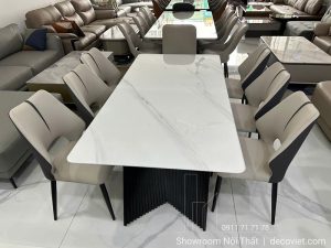 Bàn Ăn Mặt Đá 6 Ghế 2980S