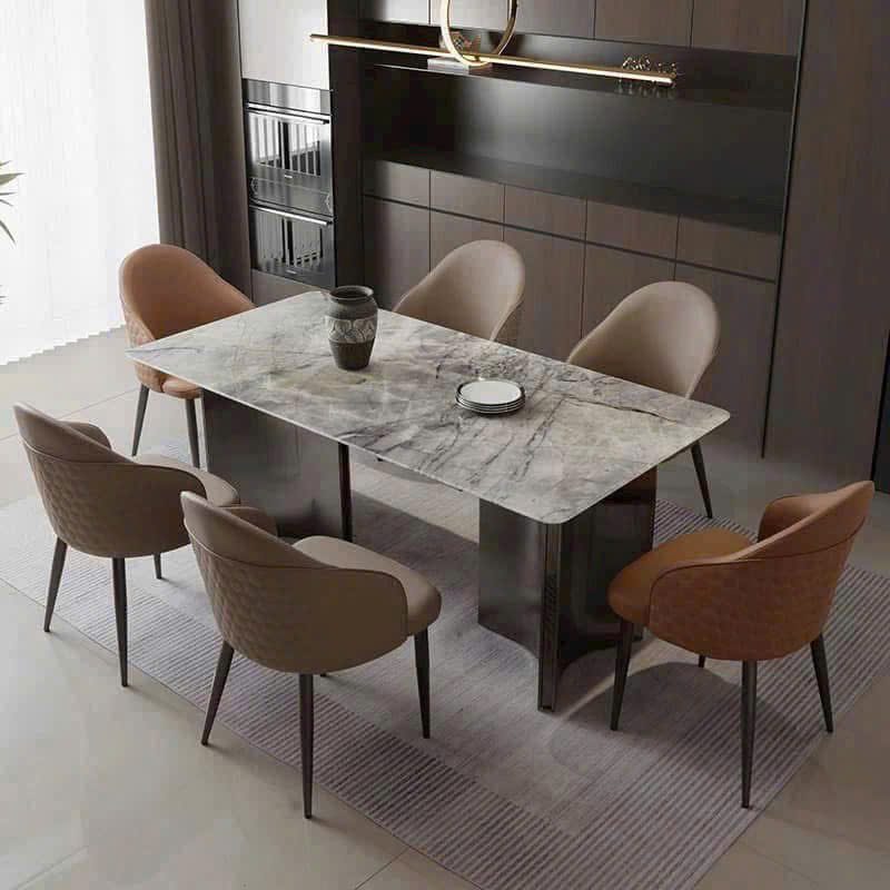 Bàn Ăn Mặt Đá 6 Ghế Nhập Khẩu 2527S