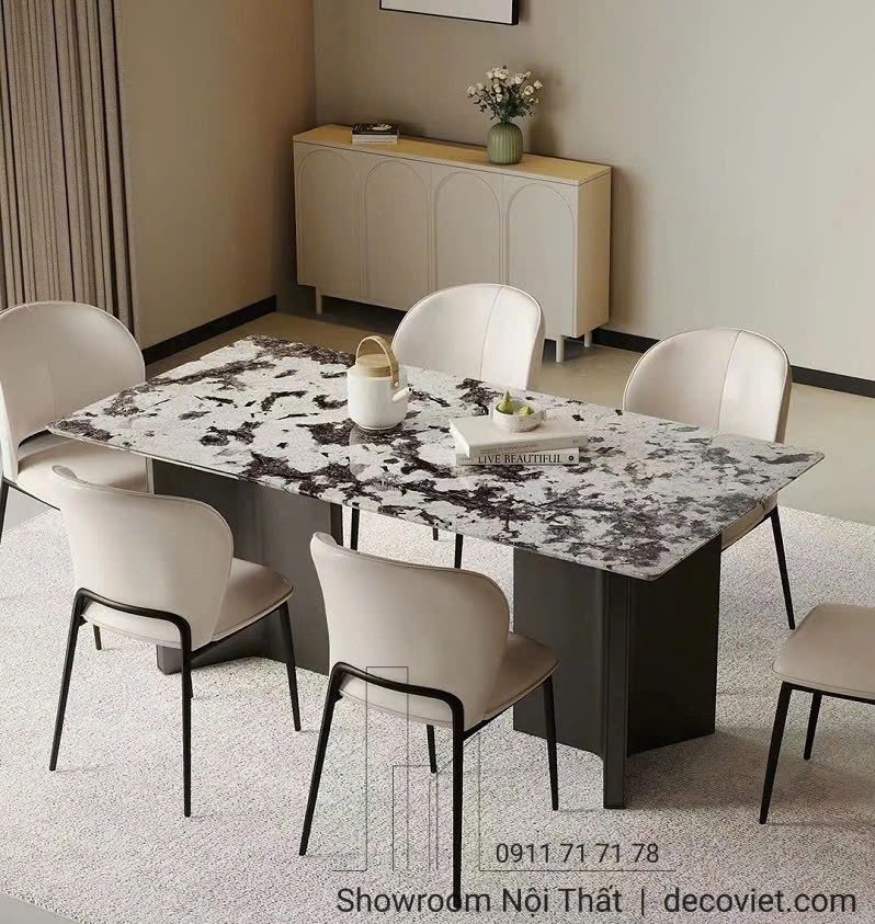 Bàn Ăn Mặt Đá 6 Người 2474S