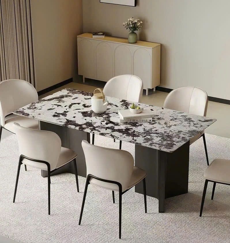 Bàn Ăn Mặt Đá 6 Người 2474S
