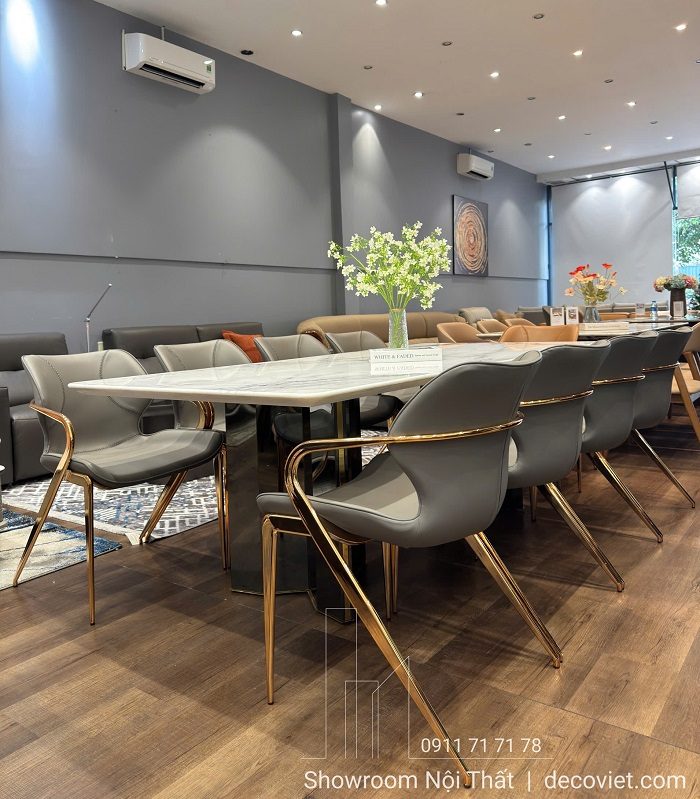 Bàn Ăn Mặt Đá 8 Ghế Nhập Khẩu 2853S
