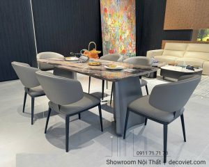 Bàn Ăn Mặt Đá Nhập Khẩu 6 Ghế 2620S