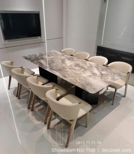 Bàn Ăn Mặt Đá Tự Nhiên 8 Ghế 2774S