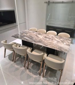 Bàn Ăn Mặt Đá Tự Nhiên 8 Ghế 2774S